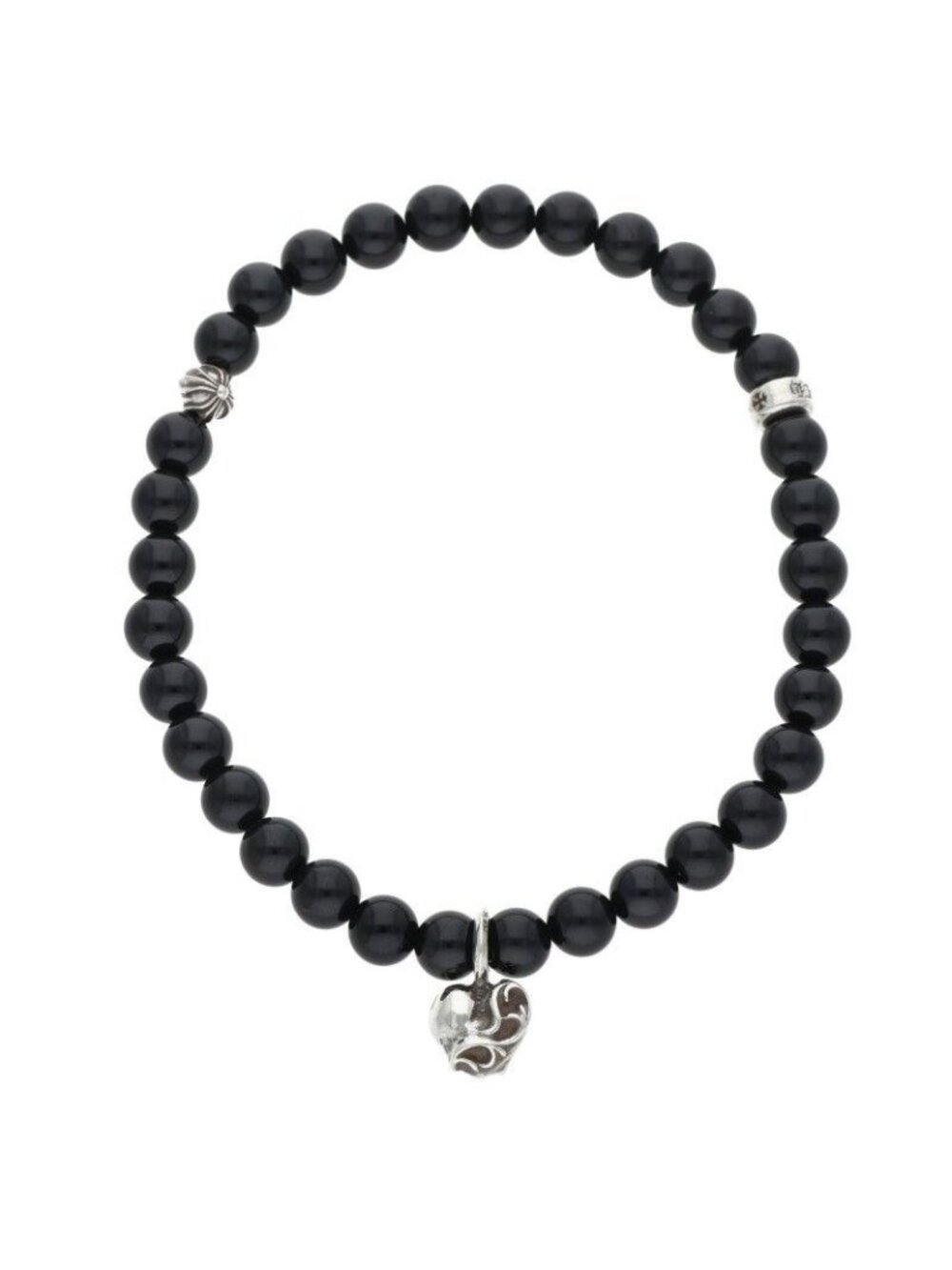 Chrome Hearts 6 Bead Bracelet 6 Heart Stacked Tourmaline